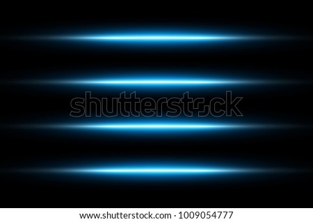 Neon Blue Glowing Lights Line Abstract Wallpaper Background Template. Vector
