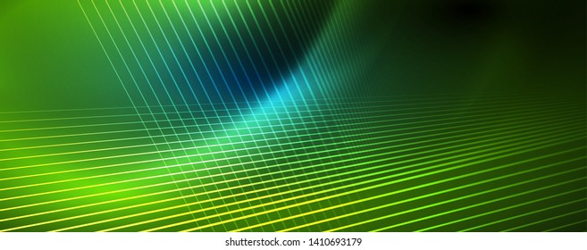Líneas brillantes de color azul neón, concepto de luz espacial mágica, diseño de fondo abstracto de fondo de fondo, ilustración vectorial