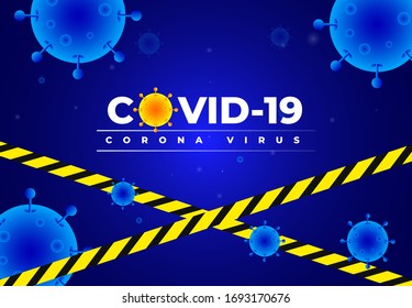 The neon blue gradient Covid - 19 Illustration. You can use this for your social media postings & digital marketing for your medical business. By the way you can use it for multipurpose businesses.