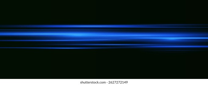 Neon Blue Light Streaks Background - Linhas de Feixe de Laser Brilhante em Movimento no Espaço Abstrato Escuro. Efeito de Energia Digital Futurista para Conceitos de Tecnologia, Velocidade e Design de Ficção Científica
