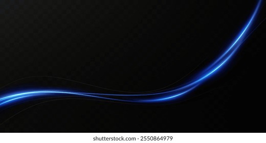 
Neon blue lines of speed and fast wind. The effect of moving at the speed of light.