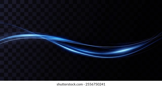 
Neon blue lines of speed and fast wind. The effect of moving at the speed of light.