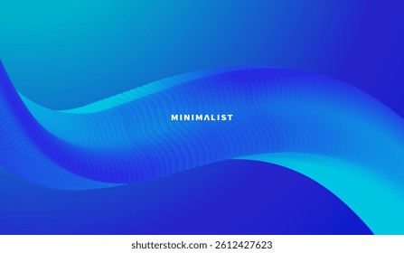 Neon Blue Minimalist Abstract Geometric Background