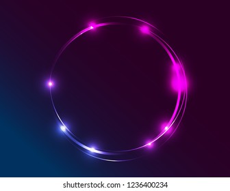 Neon blue purple frame