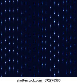 Neon blue rain abstract background