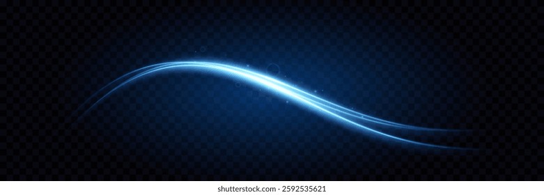 Neon blue speed lines. Futuristic neon light lines.Vector illustration.EPS 10.