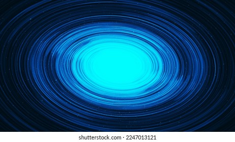 Neon Blue Spiral Black hole on Galaxy background with Milky Way spiral,Universe and starry concept design,vector