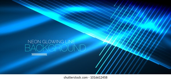 Fondo abstracto digital de onda suave de vector azul neón