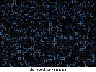 Neon blue vector squared pattern