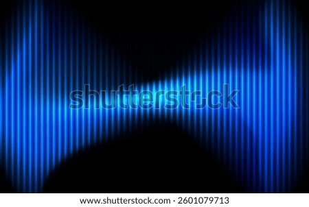 Neon blue vertical light form an abstract wave pattern against backgrounds
