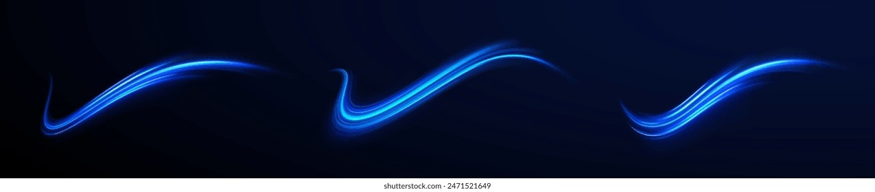 Neon blurred circles in motion. PNG vector light pink and purple lines swirling in a spiral. Vector vortex wake effect. Electric swirl lines, neon light effect. Abstract magic energy waves.	