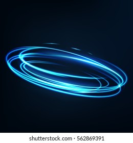 Neon Blurry Circles Motion Vector Swirl Stock Vector (Royalty Free ...