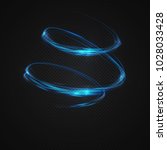 Neon blurry circles at motion . Vector swirl trail effect . Abstract luminous rings slow shutter speed effect . Light painting . Abstract lights at motion exposure time. Isolated on transparent .