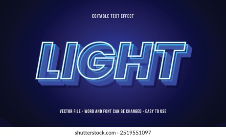 Neon box editable text effect, music night text style effect with 3d style