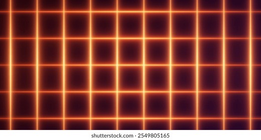Neon bright background, light grid of lines and light. Vector illustration EPS10