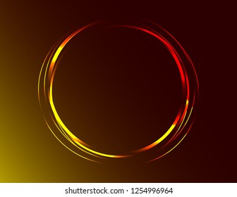 Neon brown decor frame