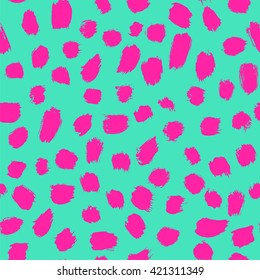 Neon Brush Seamless Pattern Background