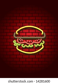 Neon Burger Sign