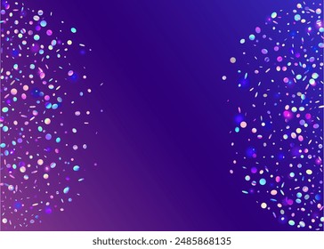 Neon Burst. Hologram Effect. Glare Surprise Illustration. Falling Dust. Purple Disco Serpentine. Party Background. Digital Ribbon. Light Texture. Blue Neon Burst