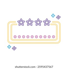 Neon casino board with star lucky