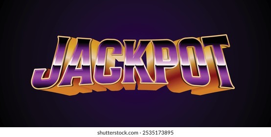 Neon Casino Slot Machine Text Effect with Jackpot Vibes