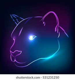 neon cat