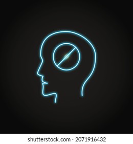 Neon catatonia syndrome icon in line style. Mental disorder symbol. Vector illustration.