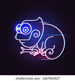 Neon Chameleon Abstract Background For Brochure, Banner, Website