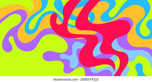 Neon Chaos Vibrant Abstract Energy Background