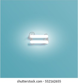 Neon character shining, vector illustration