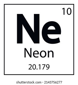 Neon. A chemical element of the periodic table