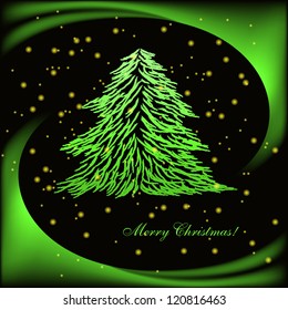 Neon christmas background