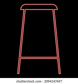 Neon christmas cookie red color vector illustration image flat style light