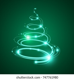 Neon Christmas tree