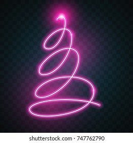 Neon Christmas tree