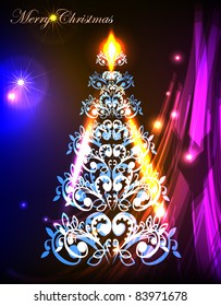 neon Christmas tree