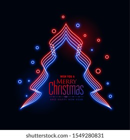 neon christmas tree creative design