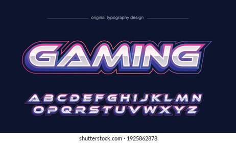 Neon Chrome Gaming Logo Futuristic Artistic Font Typography - Shutterstock ID 1925862878