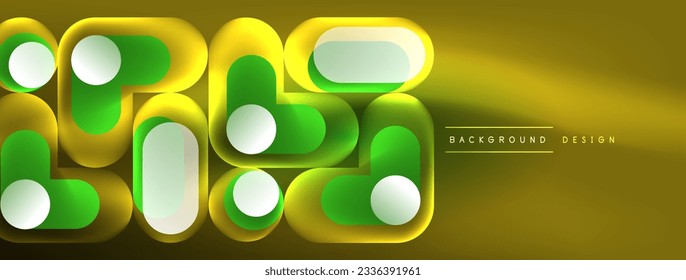 Neon circle abstract background. Template for wallpaper, banner, presentation, background
