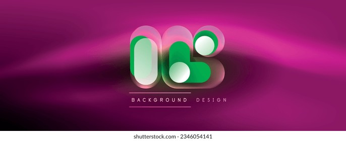 Neon circle abstract background. Template for wallpaper, banner, presentation, background