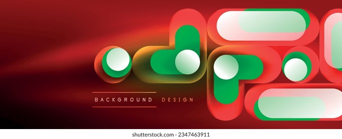 Neon circle abstract background. Template for wallpaper, banner, presentation, background