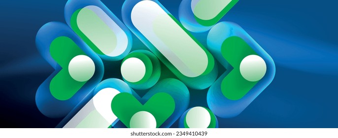 Neon circle abstract background. Template for wallpaper, banner, presentation, background