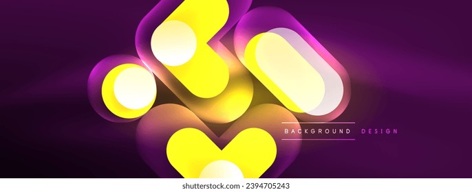 Fondo abstracto del círculo neón. Plantilla para fondo de pantalla, banner, presentación, fondo