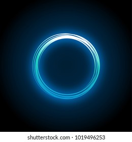 Neon Circle Design Stock Vector (Royalty Free) 1019496253 | Shutterstock