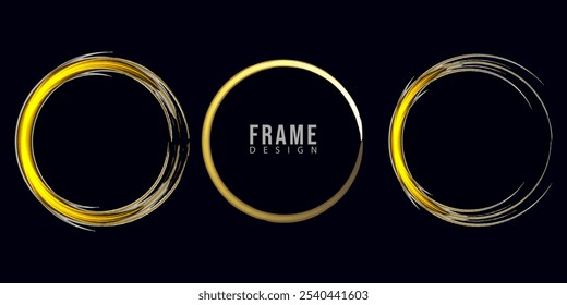 design de círculo neon, design abstrato círculo, efeito neon