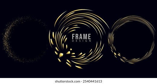 Diseño de círculo de neón, diseño abstracto de círculo, efecto de neón