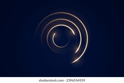 Neon circle frame on blue background. Glowing neon circle frame. Set of neon glowing circles. Glowing rings on dark background. Vector illustration	