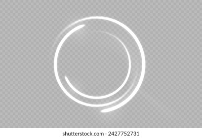 Neon circle frame on blue background. Glowing neon circle frame. Set of neon glowing circles. Glowing rings on dark background. Vector illustration