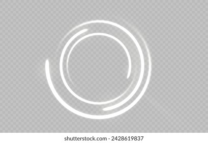 Neonkreisrahmen auf blauem Hintergrund. Glühender Neonkreisrahmen. Set von neonleuchtenden Kreisen. Glühende Ringe auf dunklem Hintergrund. Vektorgrafik