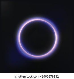 
Neon circle glowing. Banner element for advertising.
